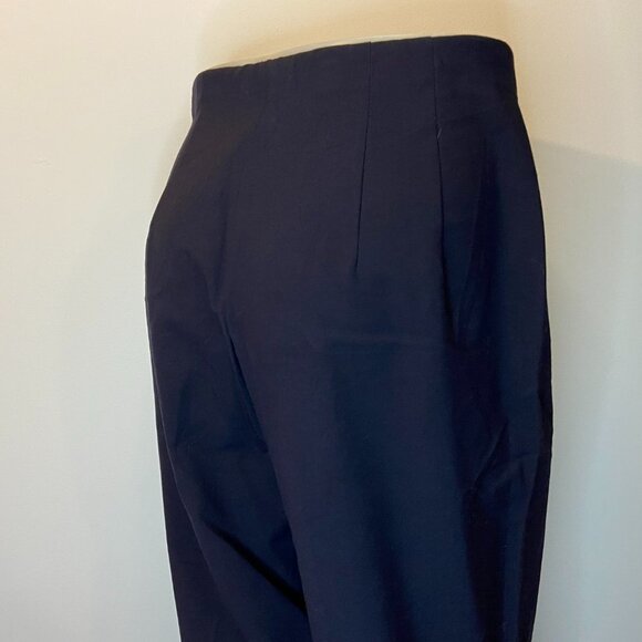 TALBOTS Women's Navy Blue Side Zip Pleated Pants - Size 12P - NWT $88 - Picture 3 of 5